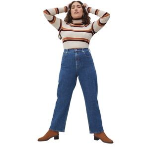 Everlane The Way High Organic Cotton Straight Leg Denim Jeans‎